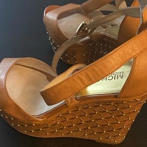 Michael Kora studded Wedge sandals